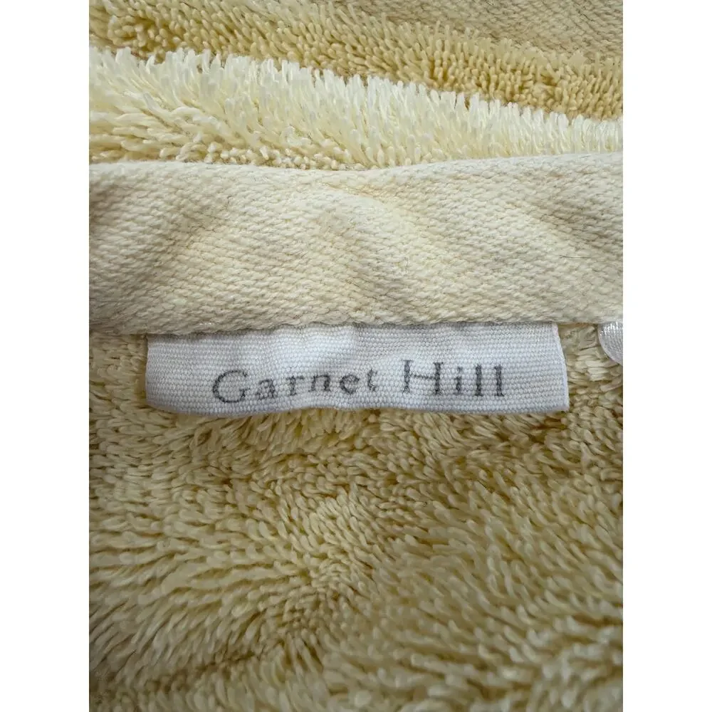 Garnet Hill Bath Towel Oversize Yellow Egyptian Cotton Plush Luxury 66 x 34 Inch
